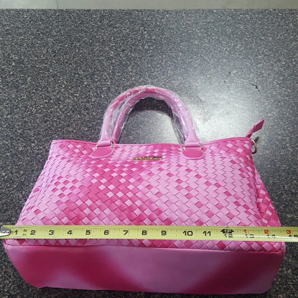 NNEE Medium Hand Woven Leather Tote Bag Satchel - Picture 4 of 6